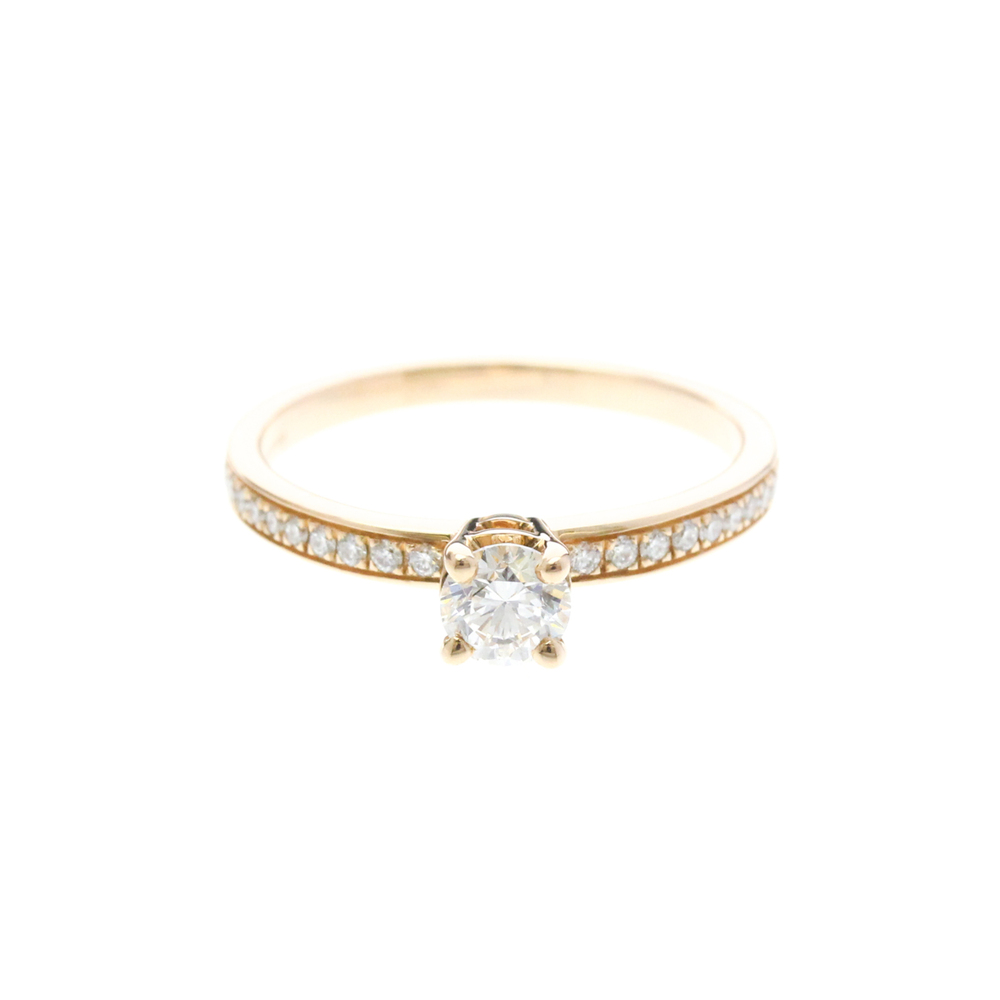 Bvlgari Roma Amor Engagement Ring Pink Gold (18K) Fashion Diamond Band Ring P...